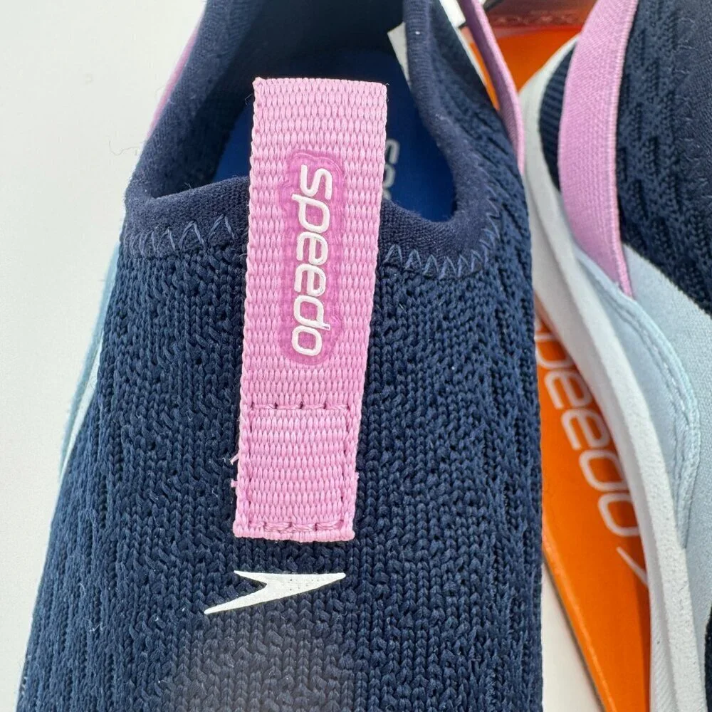 NWT Speedo Pull On Navy and Pink Water Shoes Size 13 - 1 (Juniors)
